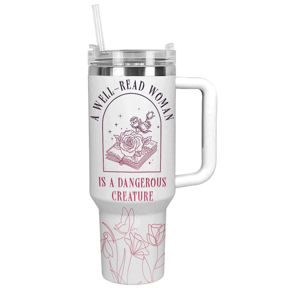 Reading 40 Oz Shineful™ Tumbler Well-Read Woman Nl09 White 40Oz