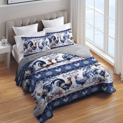 Shineful All Season Quilt 3-Piece Set Chicken Roost