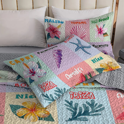 Shineful All Season Quilt 3-Piece Set - Tropical Beach