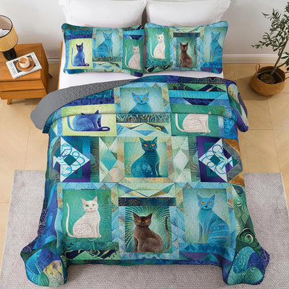 Shineful All Season Quilt 3-teiliges Set Mystic Cat