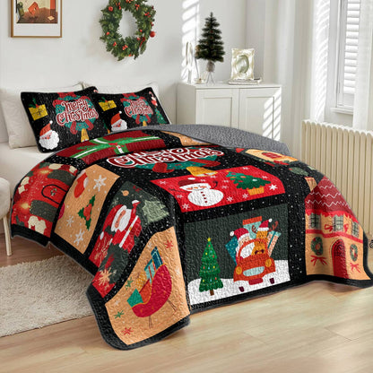 Shineful All Season Quilt 3-Piece Set Christmas Cheer