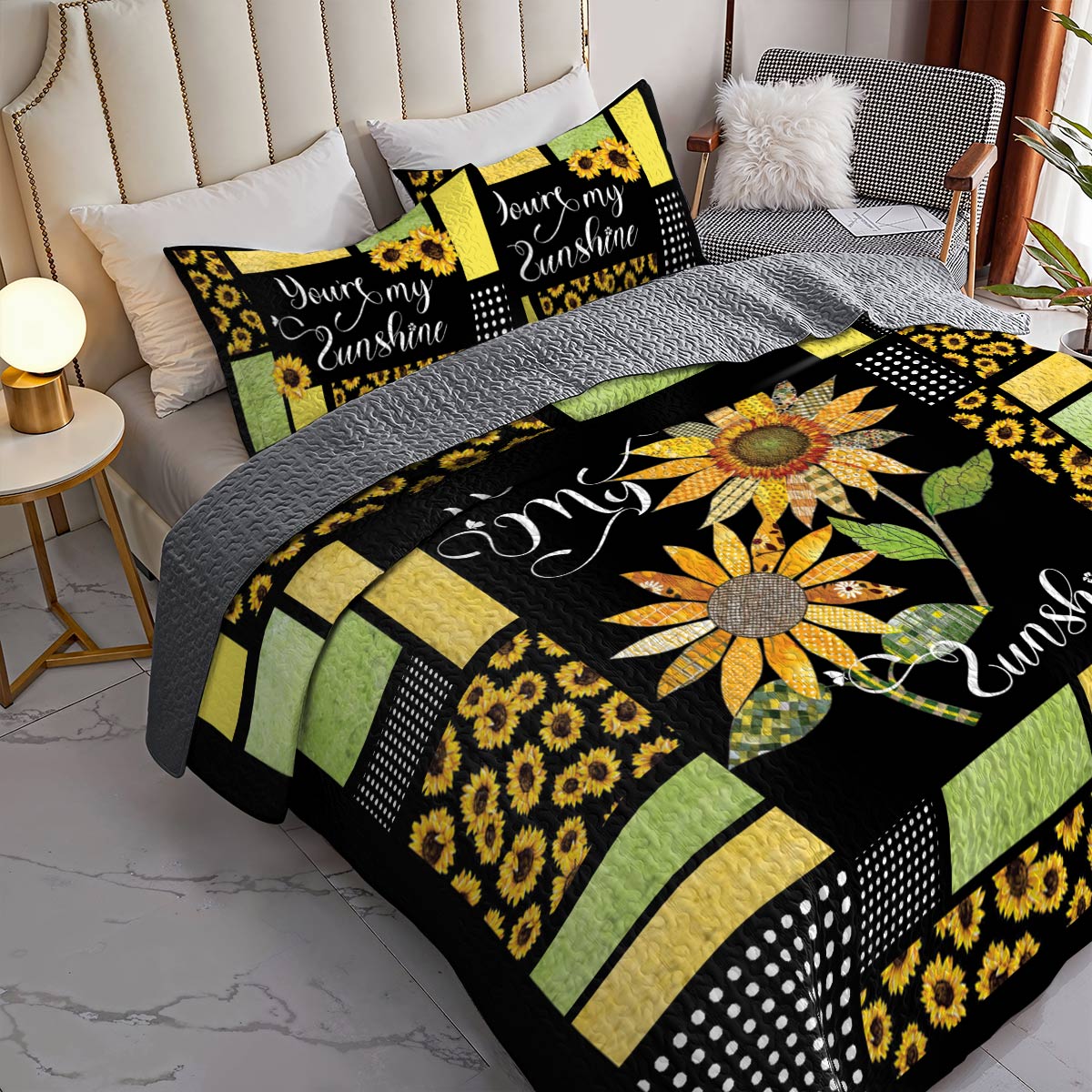 Shineful All Season Quilt 3-Piece Set You're My Sunshine