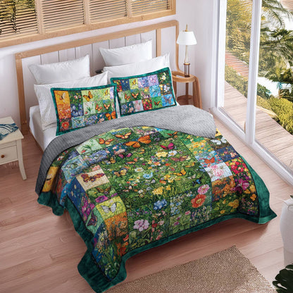 Shineful All Season Quilt 3-Piece Set Butterfly Haven