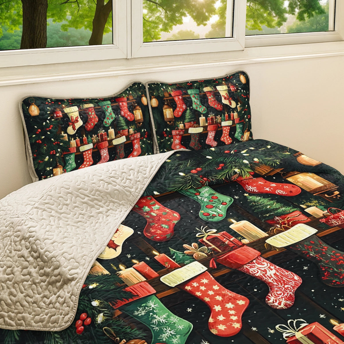 Shineful All Season Quilt 3-Piece Set - Christmas Eve Dreamscape