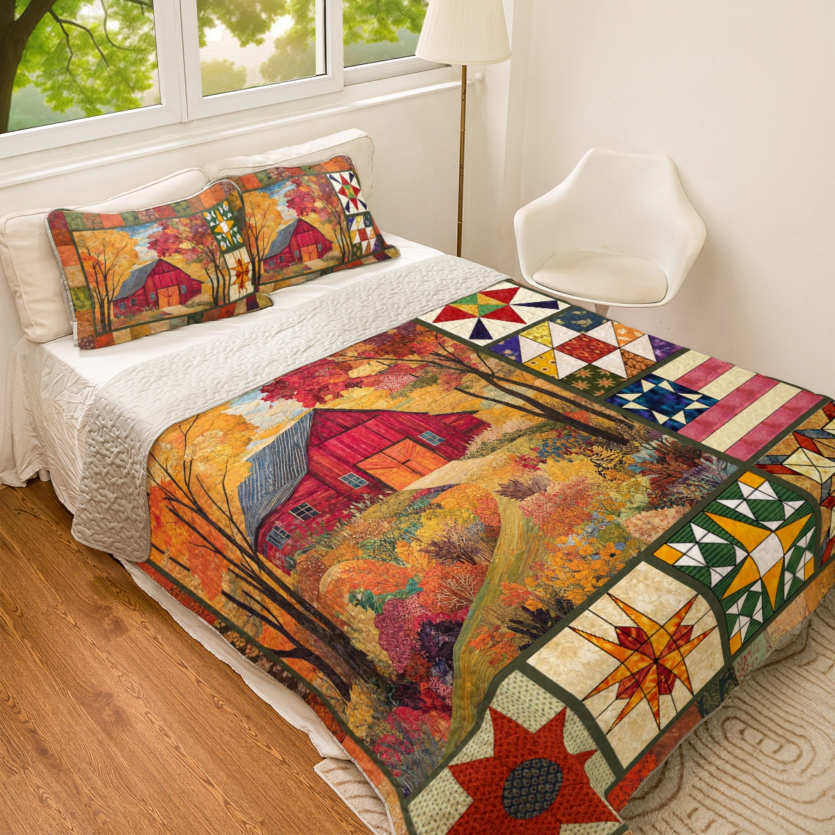 Shineful All Season Quilt 3-Piece Set Autumn Harvest