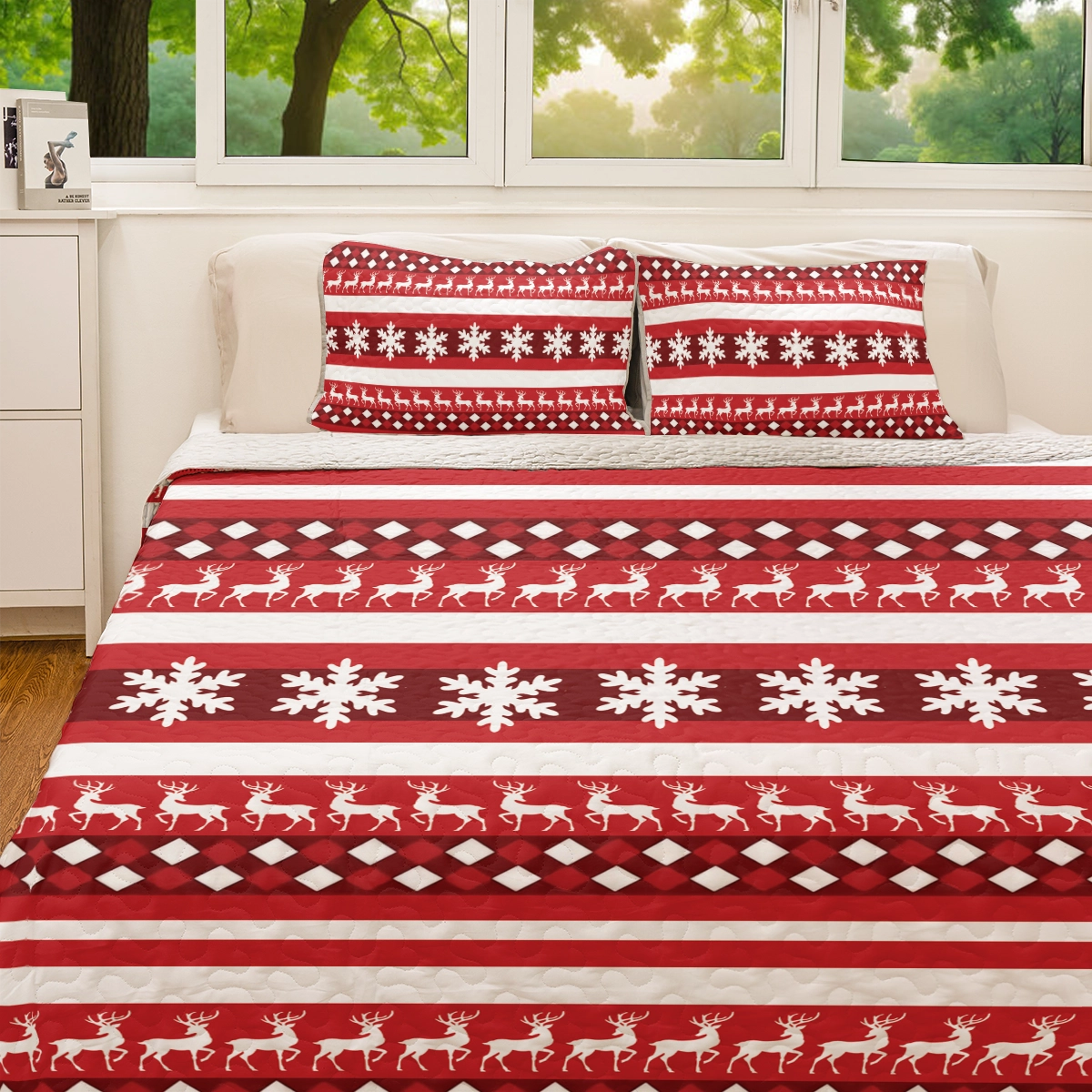 Shineful All Season Quilt 3-Piece Set - Christmas Cozy