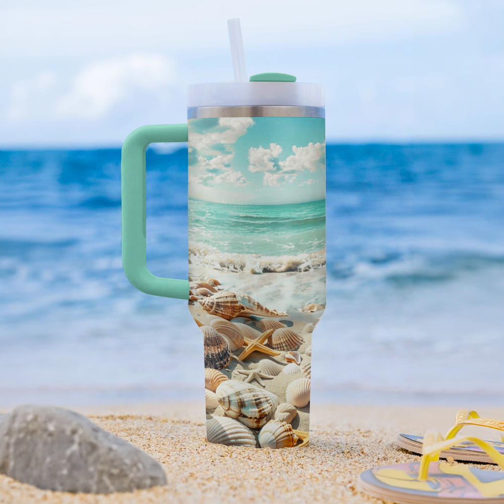 Harmonie des vagues et des coquillages du Shineful Tumbler