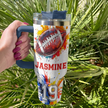 Shineful Tumbler Personalized Football Touchdown