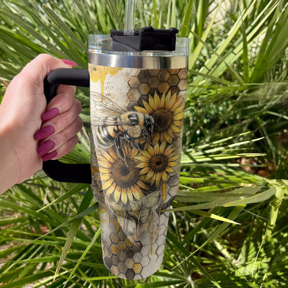 Shineful Tumbler Sunflower Bee Bliss