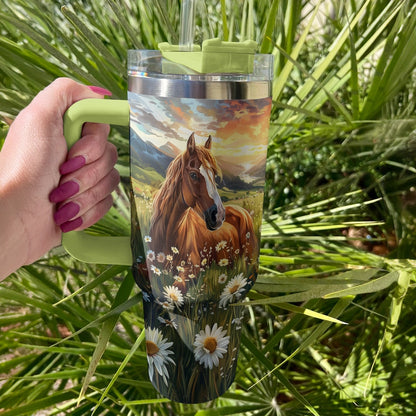 Shineful Tumbler Horse and Daisy Haven