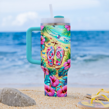 Shineful Tumbler Tropical Pink Flipflop