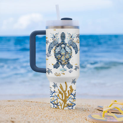 Shineful Tumbler Golden Royal Turtle