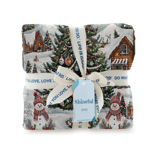 Shineful Fleece Blanket Holiday Hearthside