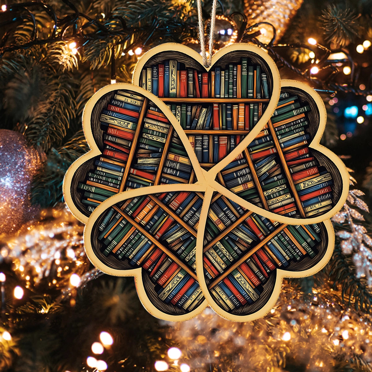 Shineful 2D Acrylic Ornament Shamrock of Book Stories