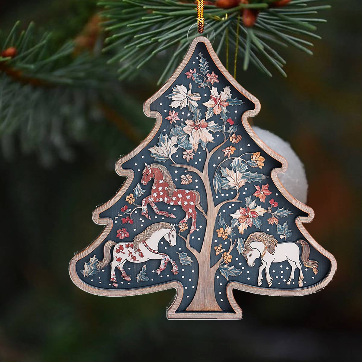 Shineful 2D Acrylic Ornament Delicate Horses Lovely