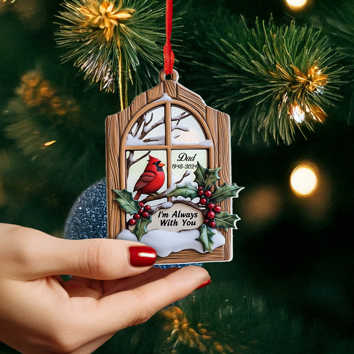 Shineful 2D Acrylic Ornament Personalized I'm Always With You