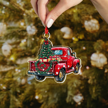 Shineful 2D Acrylic Ornament Christmas Truck