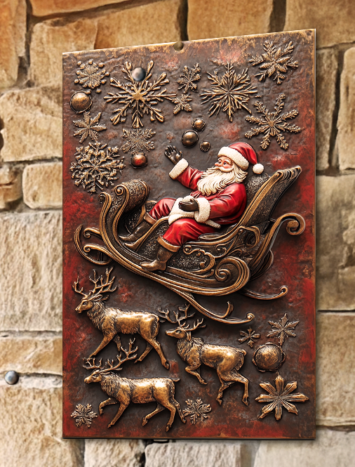 Shineful 2D Metal Sign SSanta's Magic Sleigh Ride