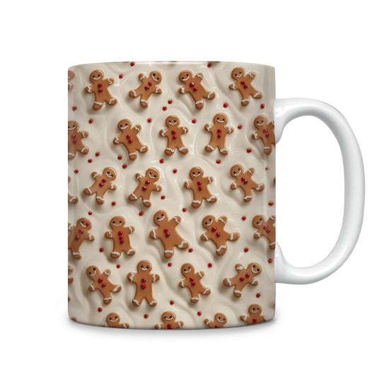 Tasse en céramique brillante Gingerbread Joy