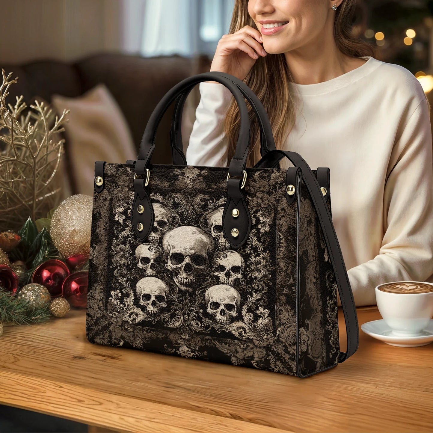 Shineful Leather Bag Gothic Skull Majesty