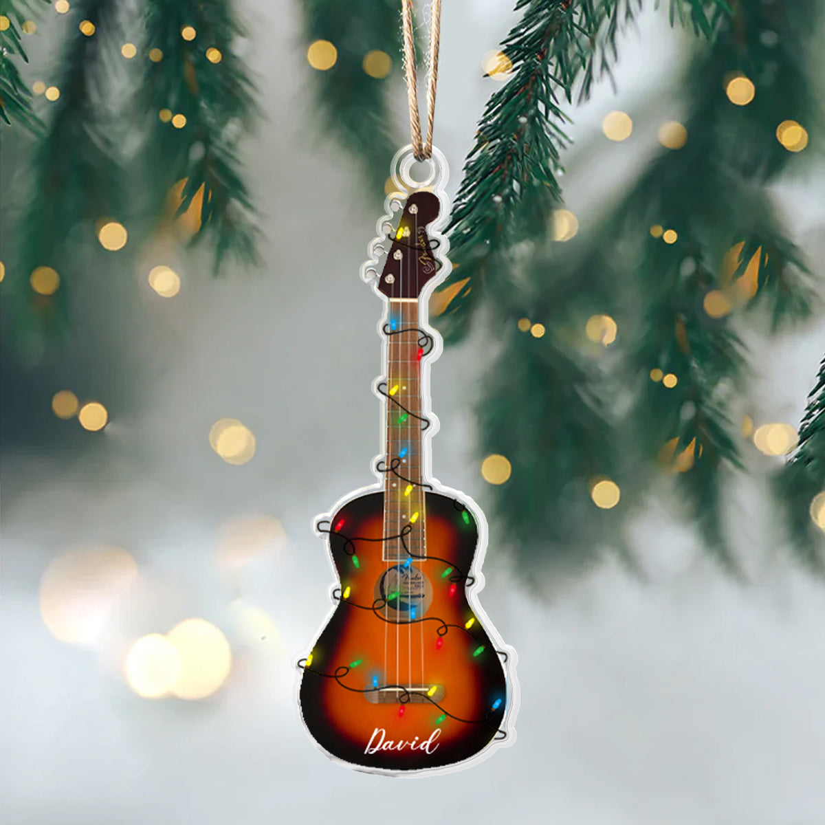 Shineful 2D Acrylic Ornament - Festive Ukulele Collection