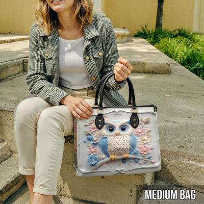 Sac en cuir brillant Ethereal Owl Haven