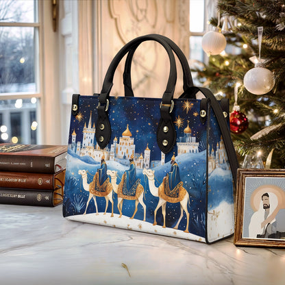 Shineful Leather Bag Starry Nativity Journey