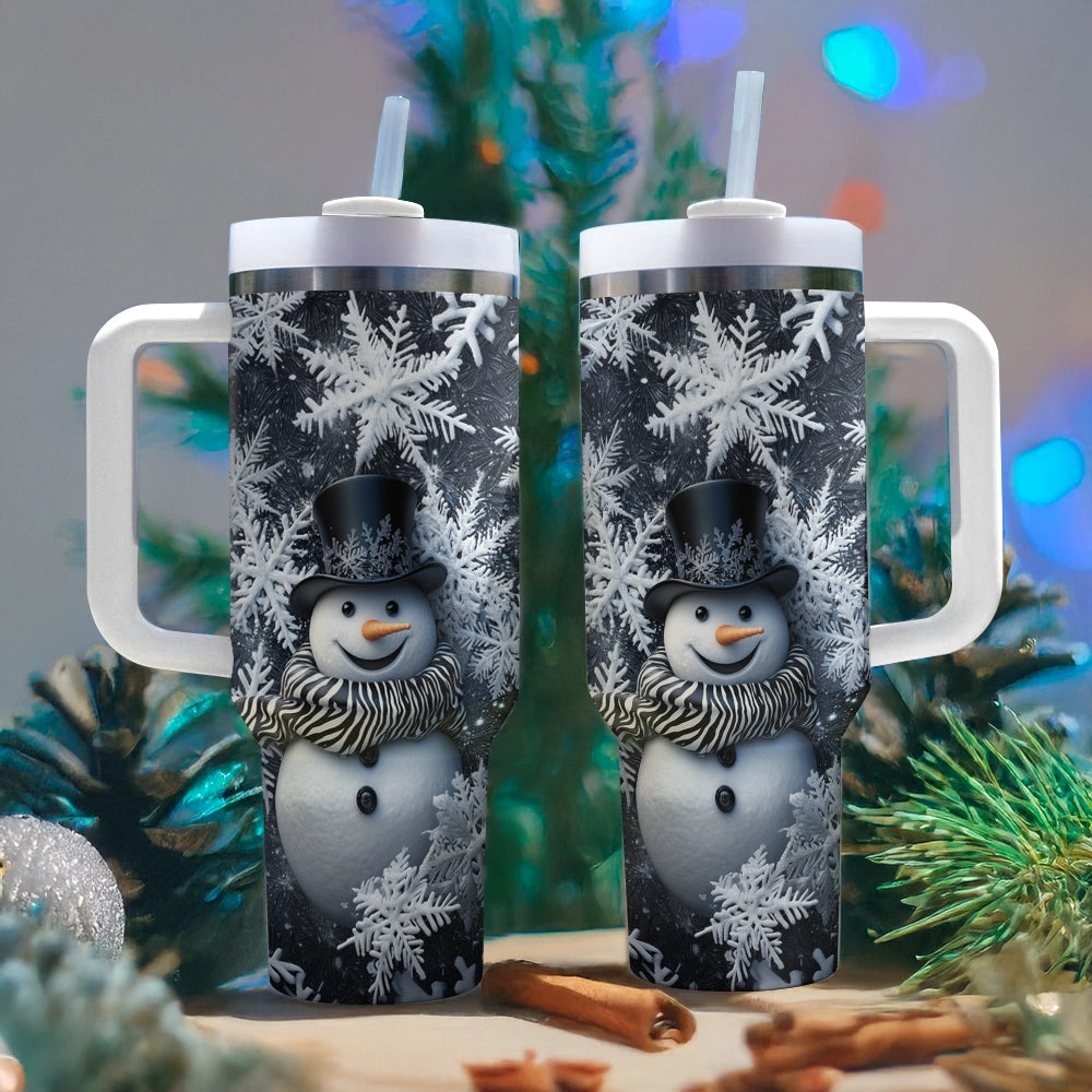 Shineful Glossy Tumbler Frosty Elegance Snowman