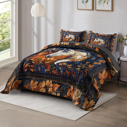 Shineful All Season Quilt 3-Piece Set - Majestic Horse Dreamscape