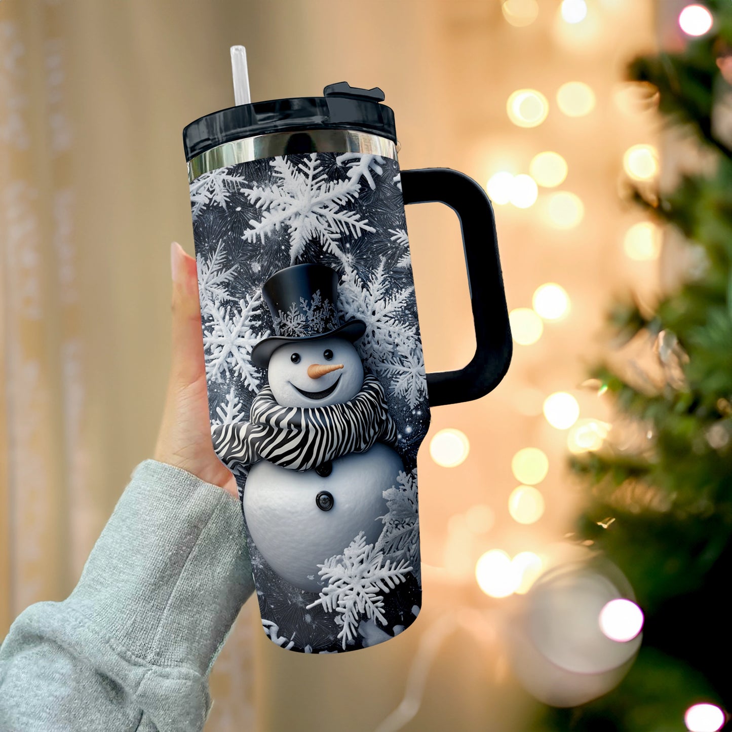 Shineful Glossy Tumbler Frosty Elegance Snowman