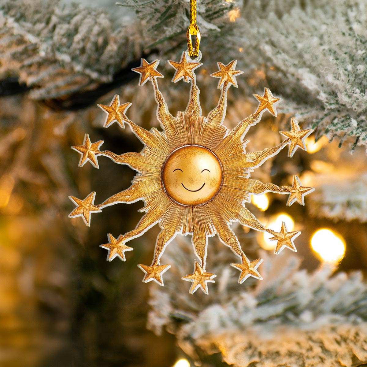 Shineful Acrylic Ornament Golden Sun