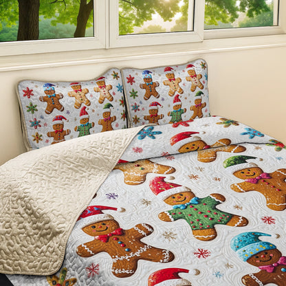 Shineful All Season Quilt 3-Piece Set Gingerbread Cottage