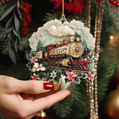 Shineful 2D Acrylic Ornament - Classic Christmas Train