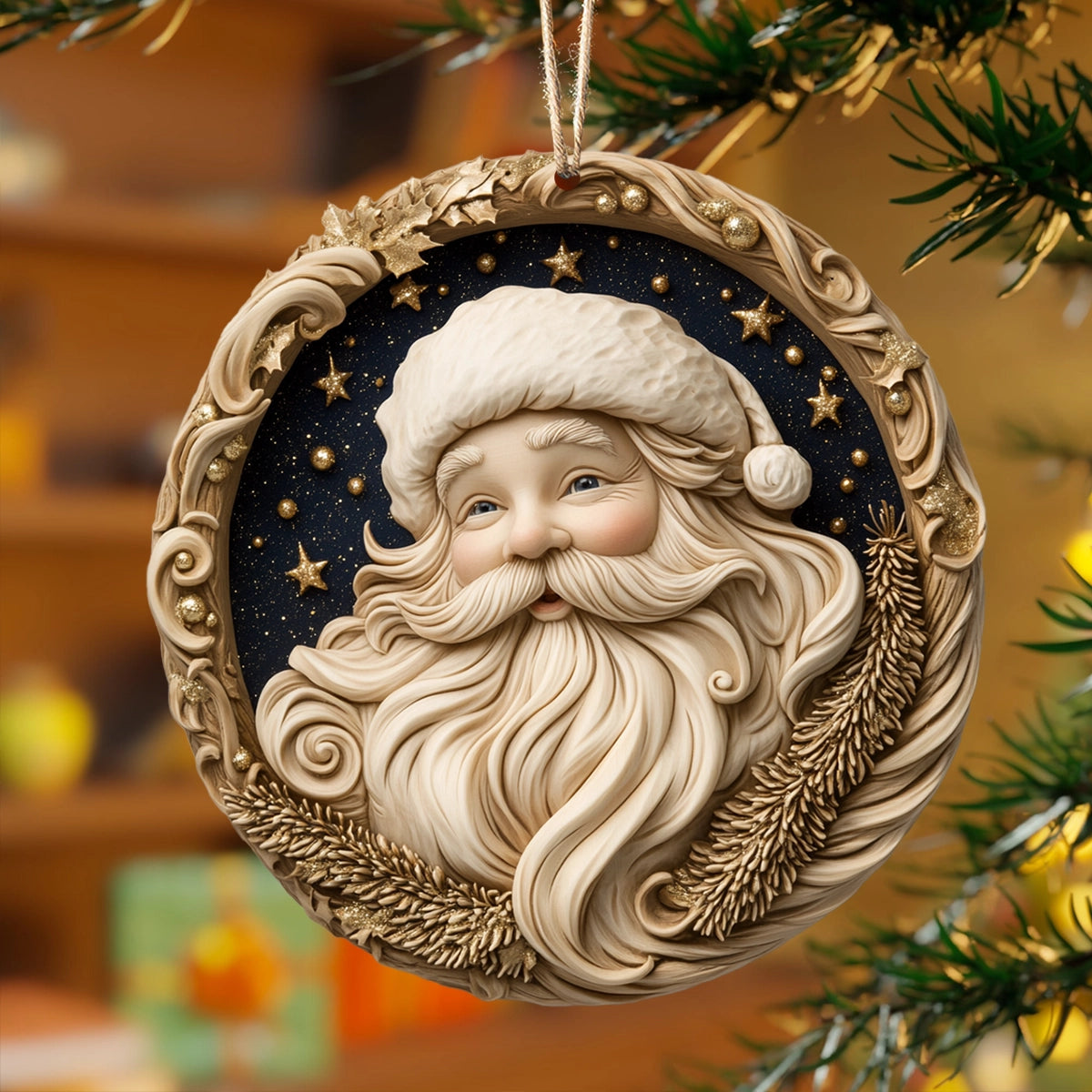 Shineful 2D Acrylic Ornament Whimsical Santa