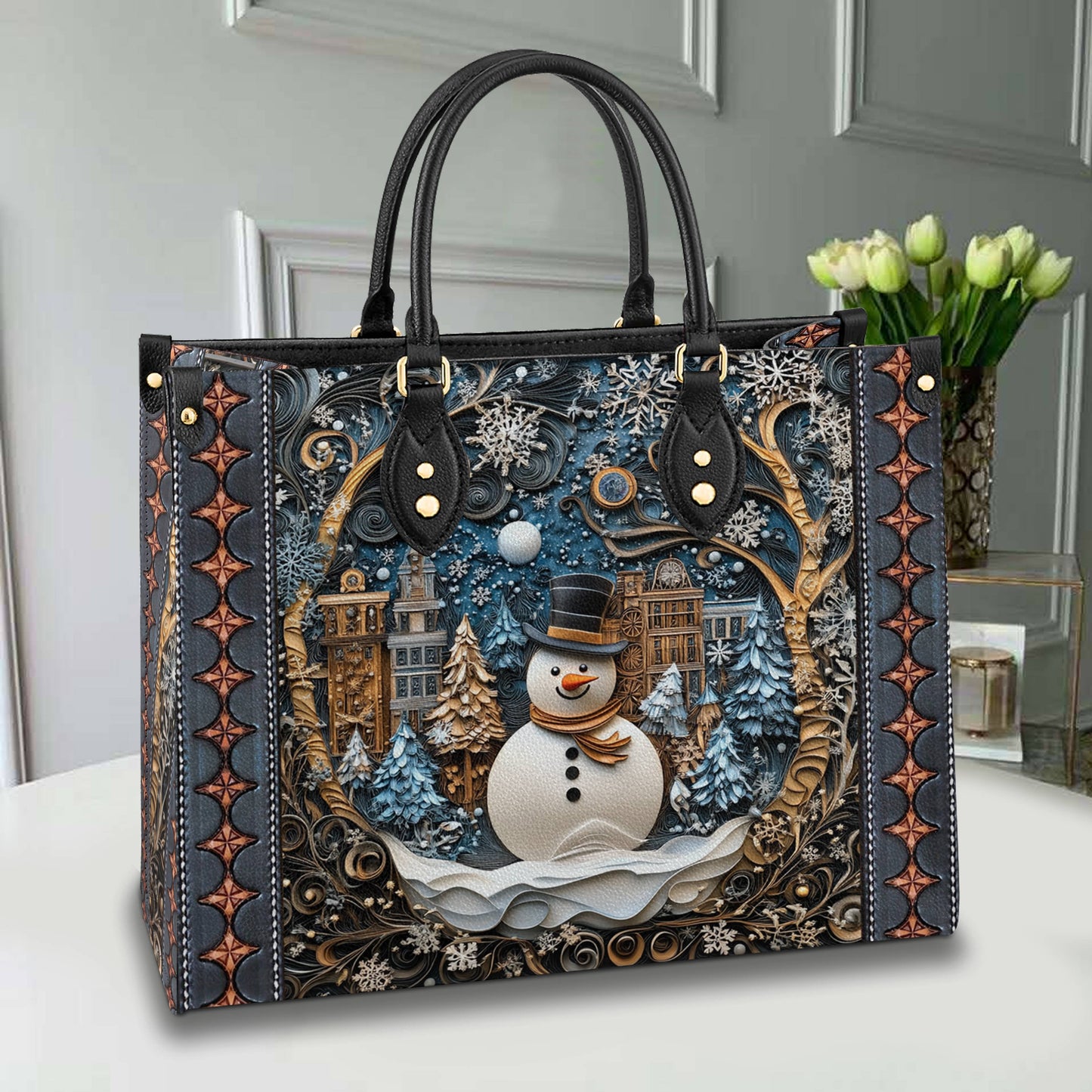 Sac en cuir brillant Frosty Night Cheer