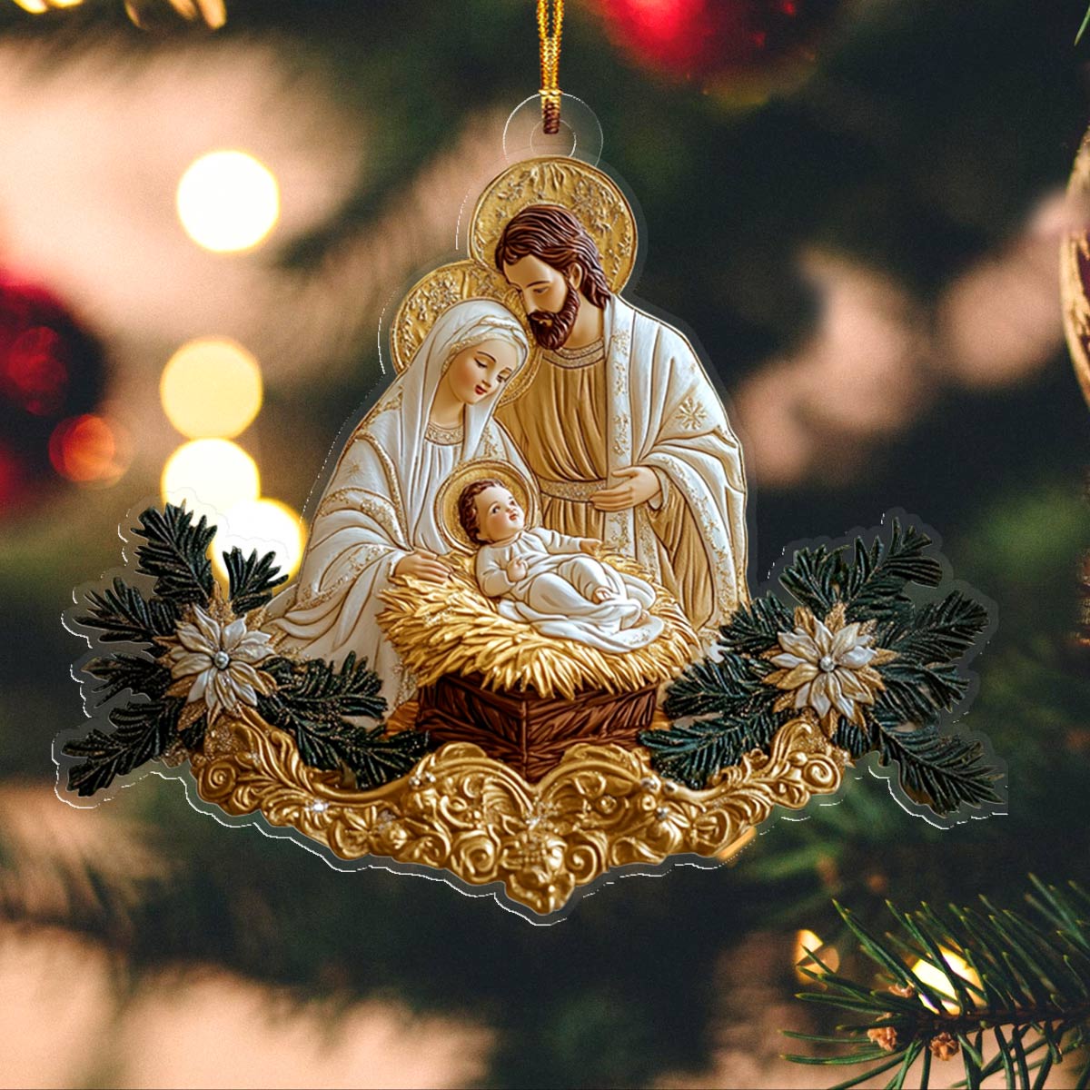 Shineful 2D Acrylic Ornament Nativity