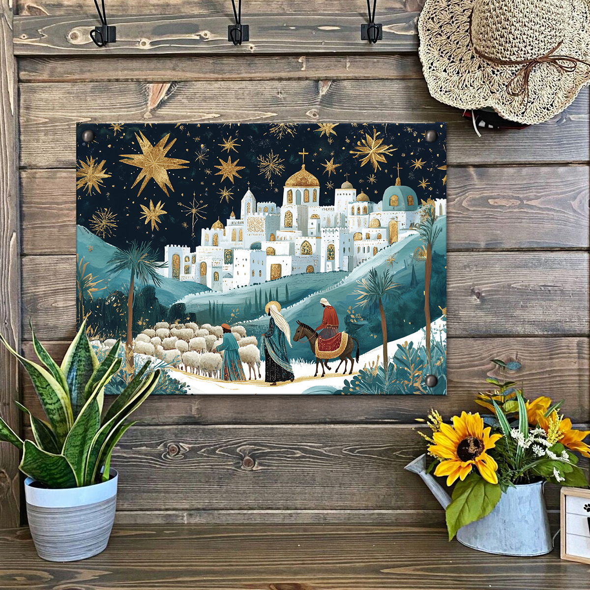 Shineful 2D Metal Sign Midnight Nativity