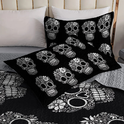 Shineful All Season Quilt 3-Piece Set - Mystic Sugar Skull