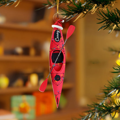 Shineful 2D Acrylic Ornament - Personalized Kayak Collection