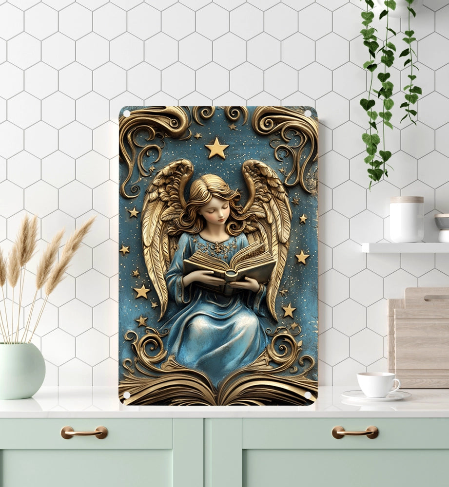 Shineful 2D Metal Sign Angel of Stars and Stories