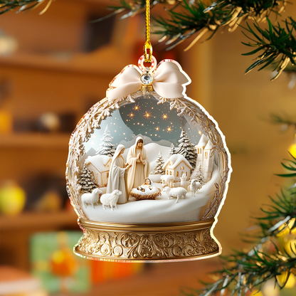 Shineful 2D Acrylic Ornament Golden Light Of The Nativity