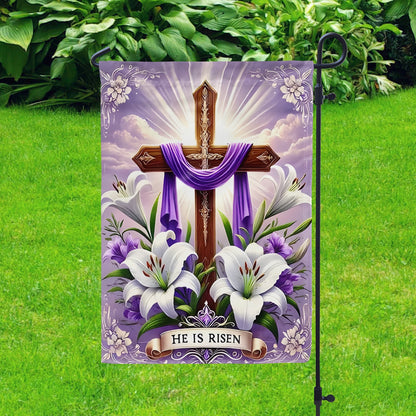 Shineful Garden Flag 12" x 18" Cross of Hope