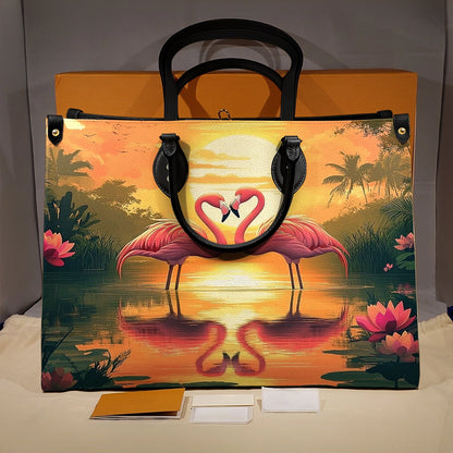 Shineful Leather Bag Flamingo Sunset Love