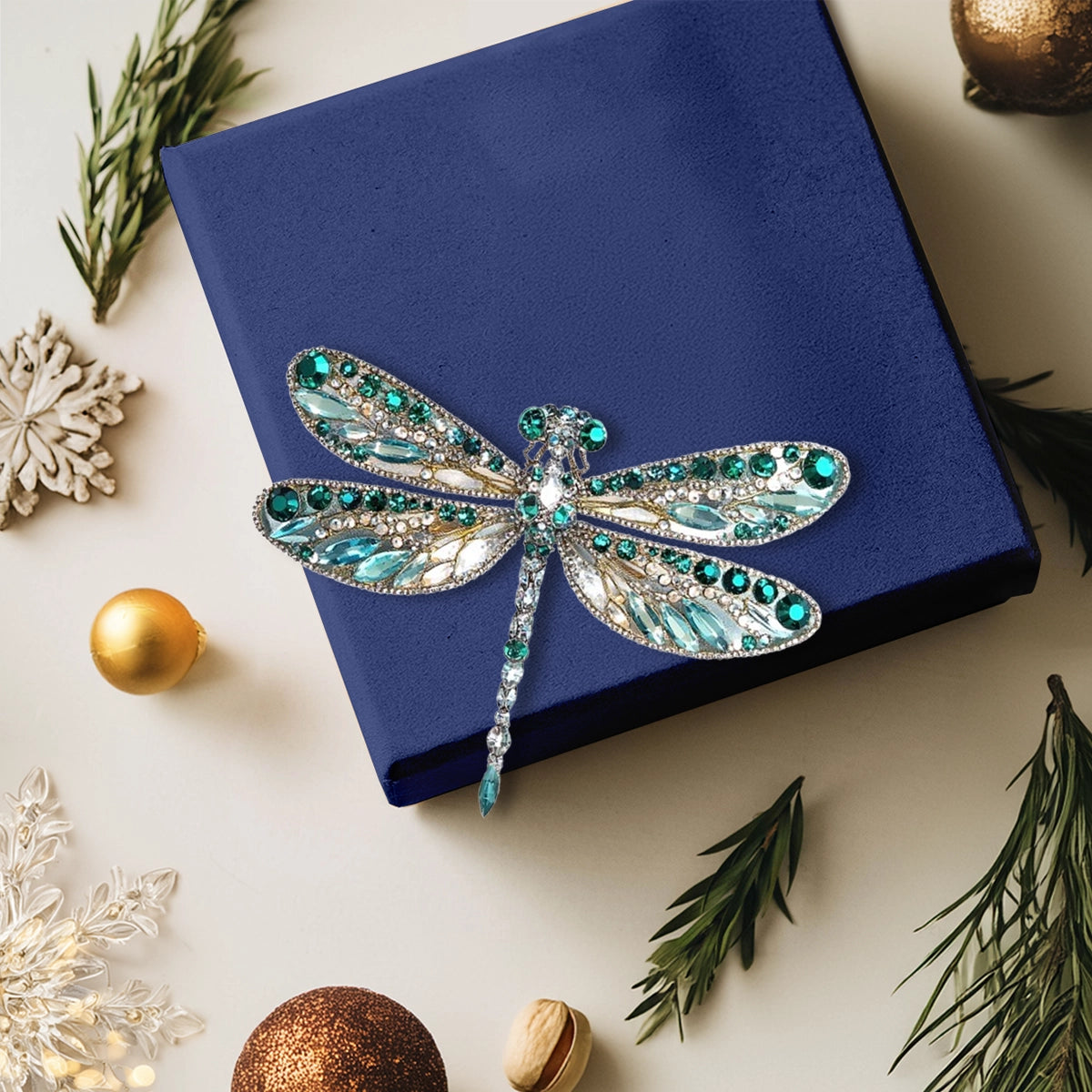 Shineful Acrylic Ornament Emerald Sparkle Dragonfly