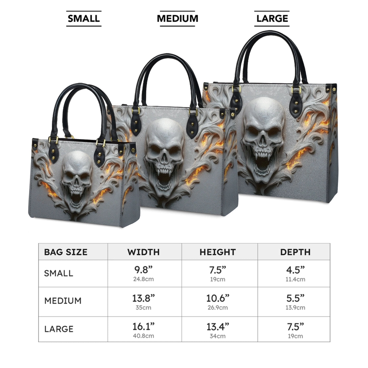 Shineful Leather Bag Skull Burning Soul