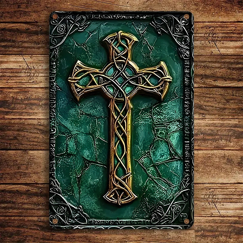 Shineful 2D Metal Sign Celtic Faith