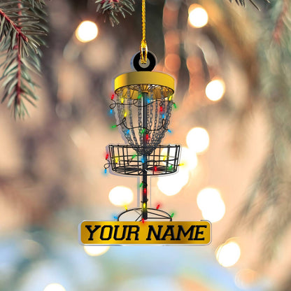 Shineful 2D Acrylic Ornament - Personalized Disc Golf Basket