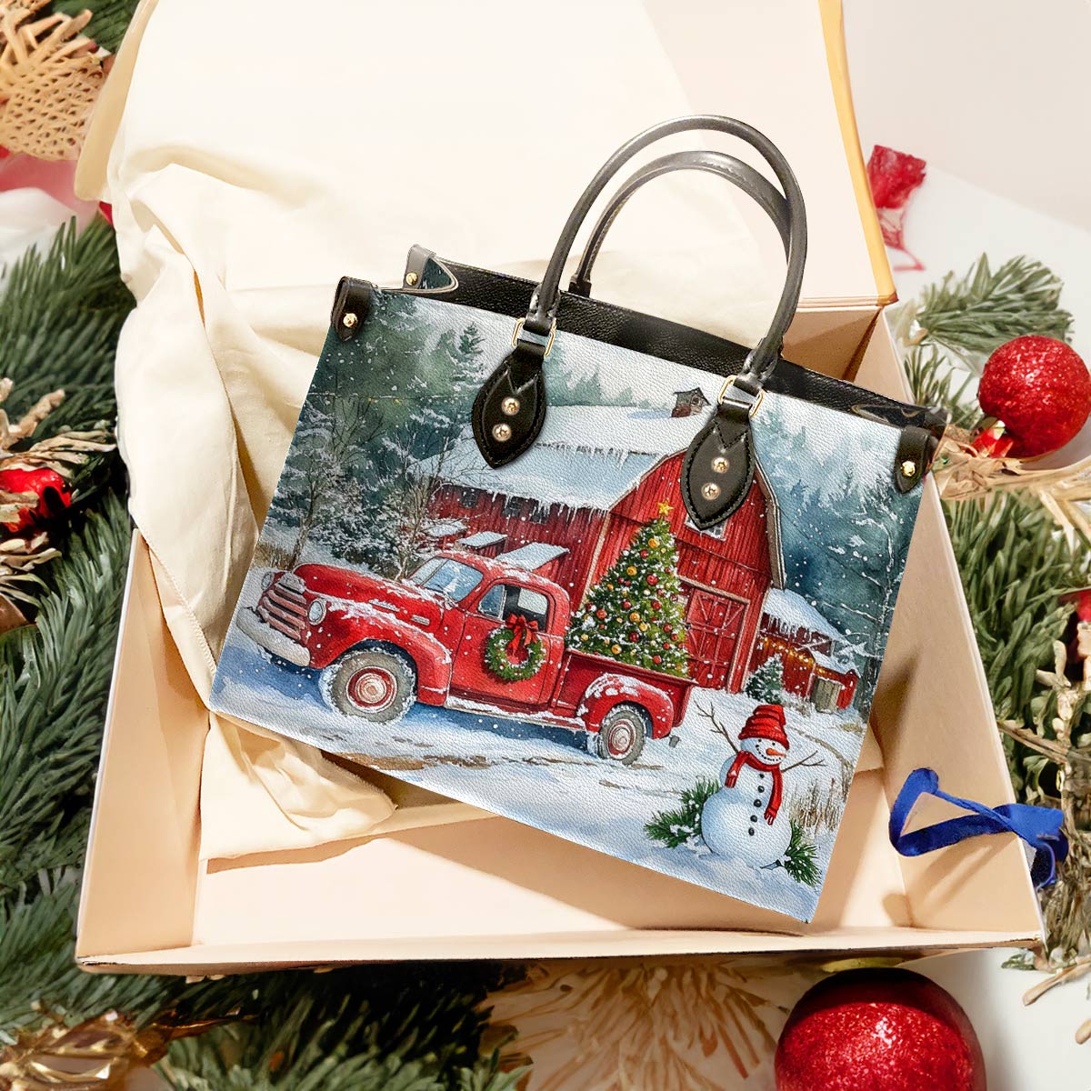 Sac en cuir brillant Festive Farm