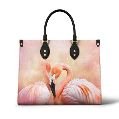 Shineful Leather Bag Flawlessly Fabulous Flamingo Bliss