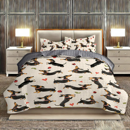 Shineful All Season Quilt 3-Piece Set Doxie Delight